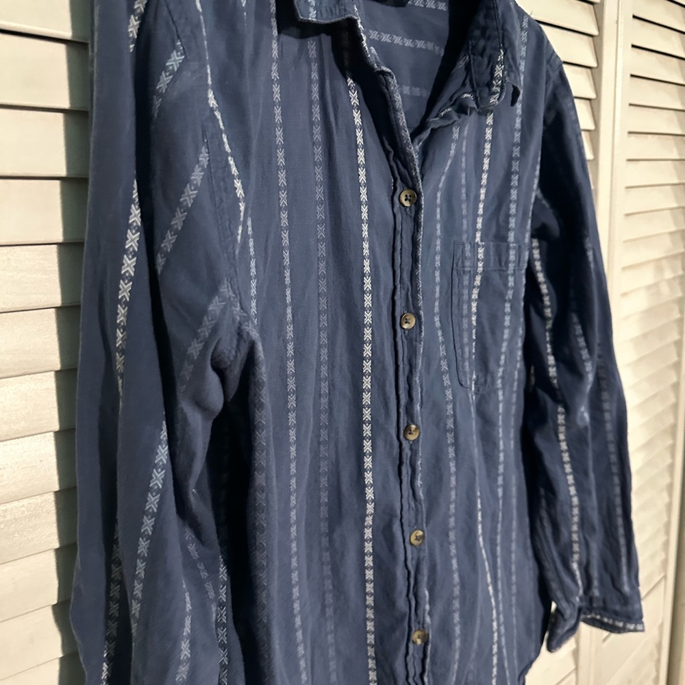 Sonoma Navy Patterned Shirt